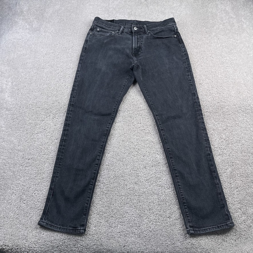 Abercrombie Fitch Jeans Mens 31x30 Black Athletic Skinny Low Rise Stretch Denim